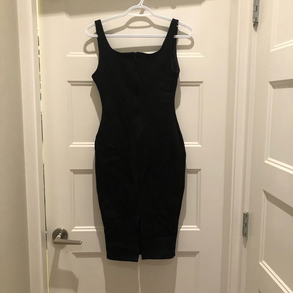 Black suede dress